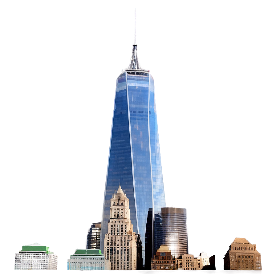 One World Trade Center Black And White Png 06252024 PNG Image