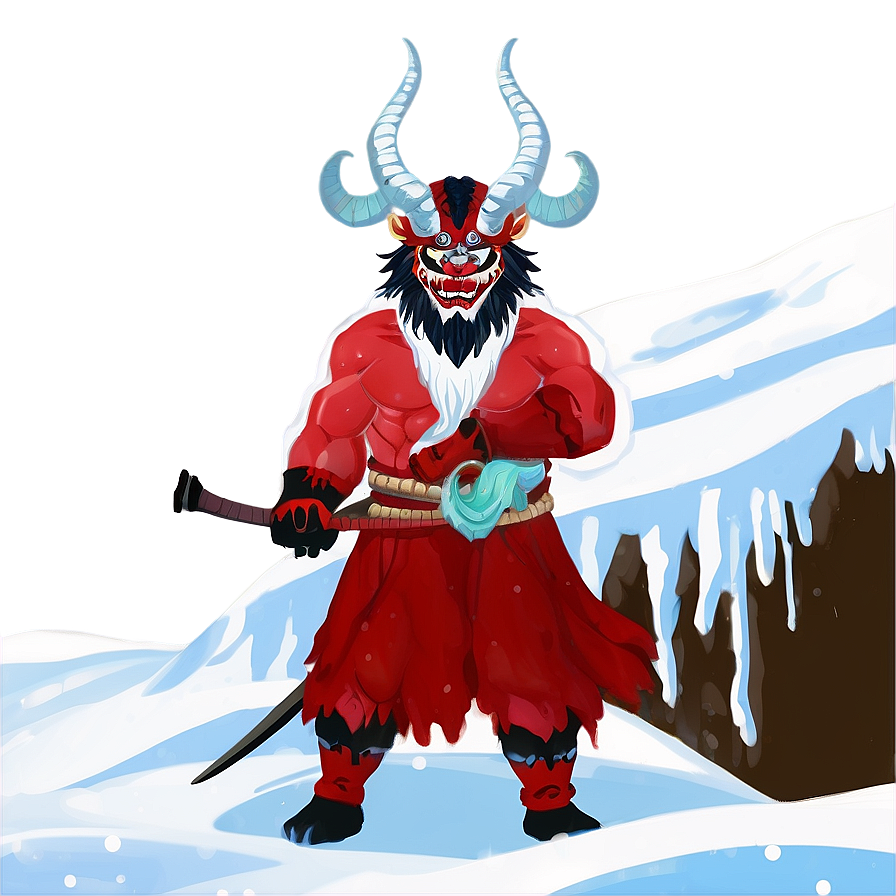 Oni In Snowy Landscape Png 40 PNG Image