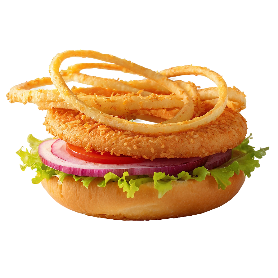 Onion Ring Burger Png Ltv36 PNG Image