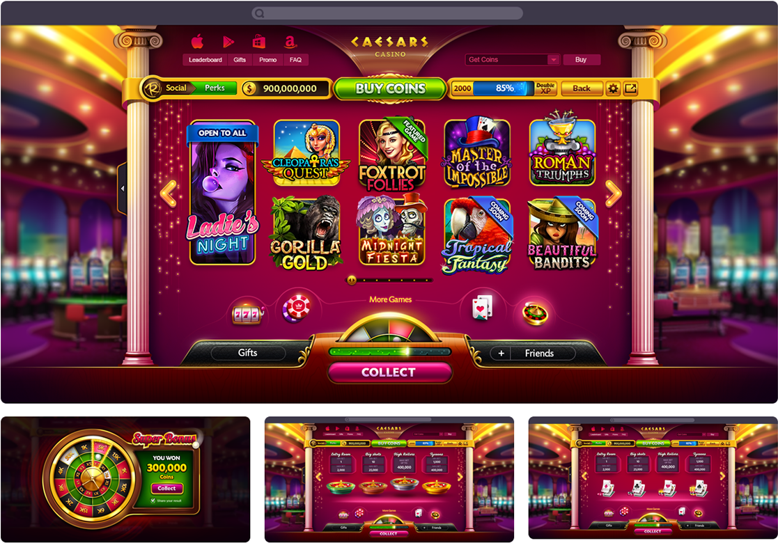 Online Casino Slots Interface PNG Image