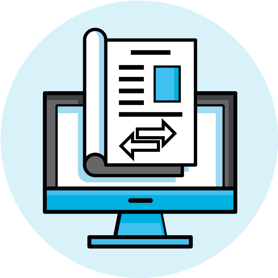 Online Document Transfer Icon PNG Image