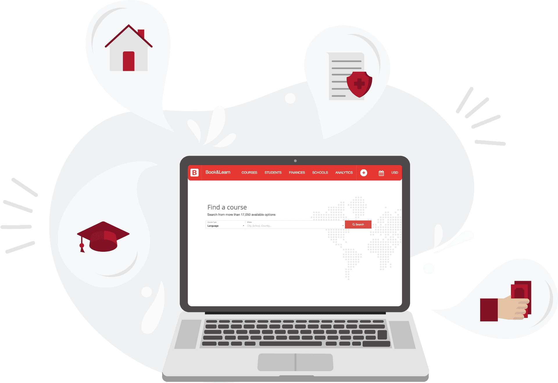 Online Education Platform Concept PNG Image