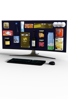 Online Grocery Shopping Concept PNG Image