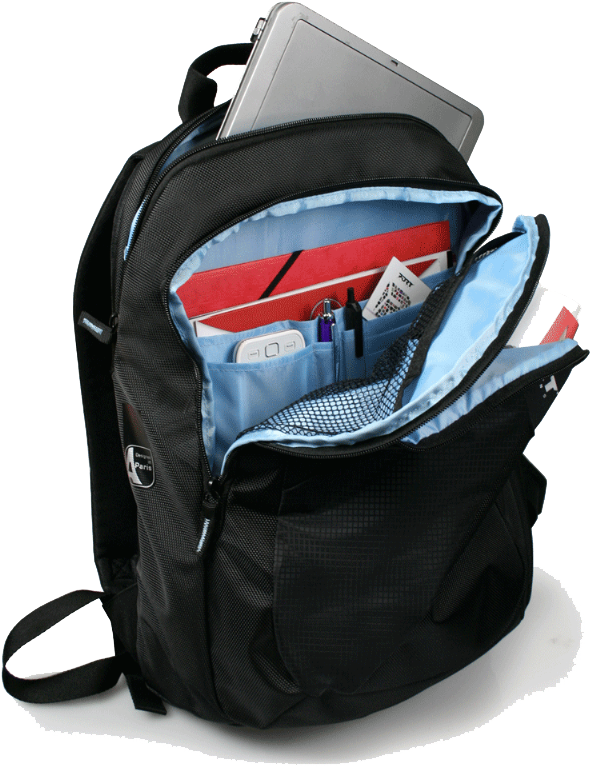 Open Backpackwith Contents PNG Image