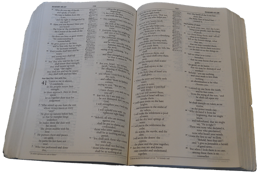 Open Bible Psalms Text PNG Image