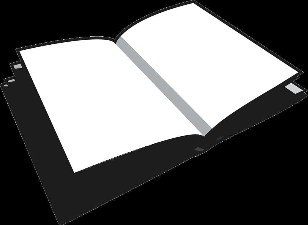 Open Blank Book Graphic PNG Image