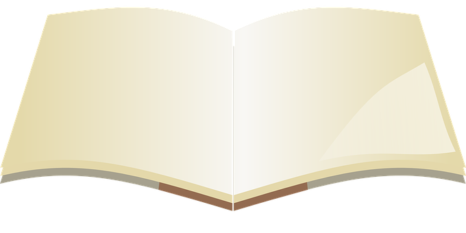 Open Blank Book Vector PNG Image