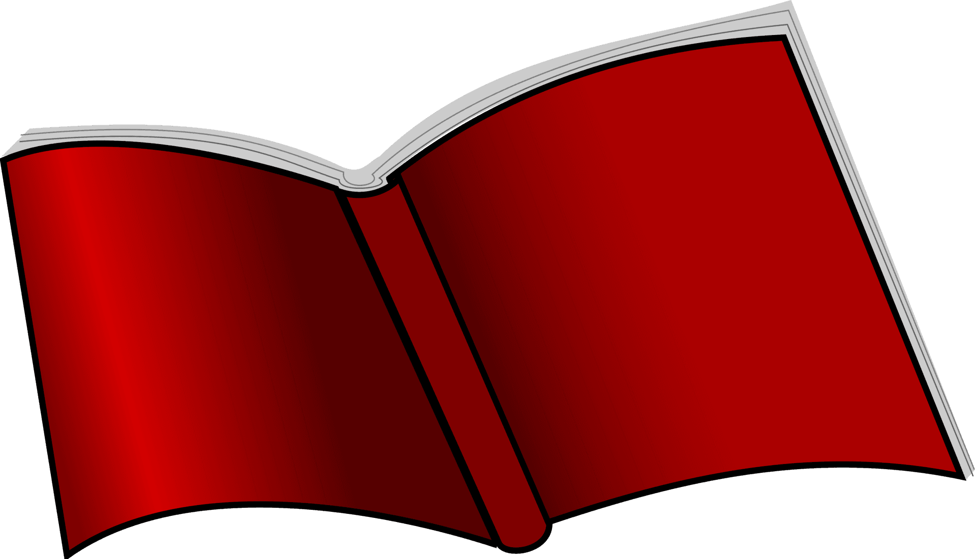 Open Book Clipart Red Cover PNG Image