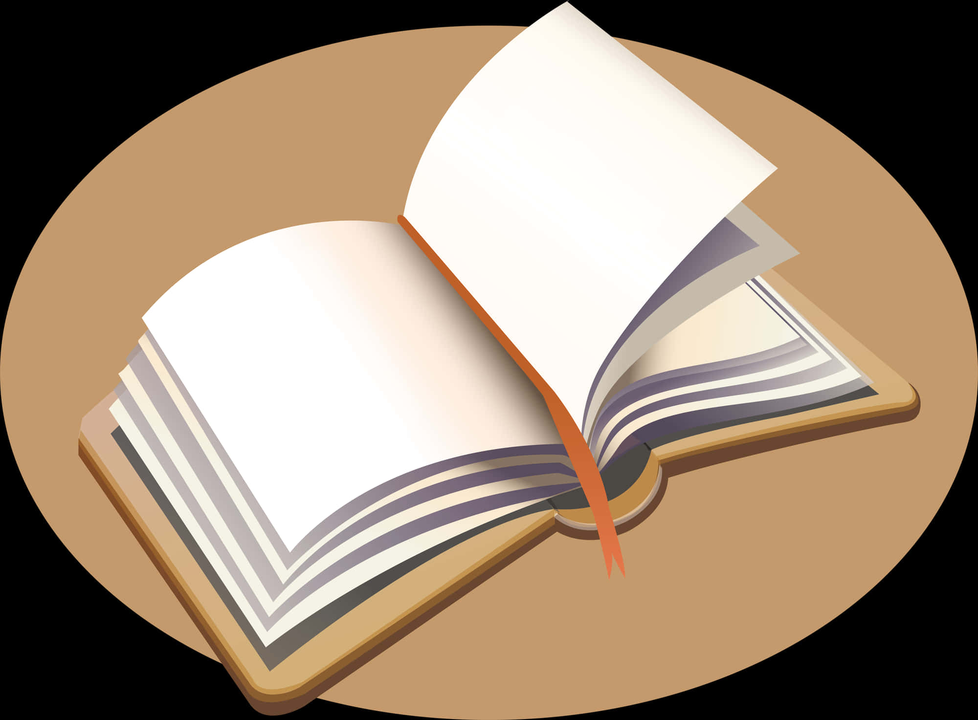 Open Book Illustration PNG Image