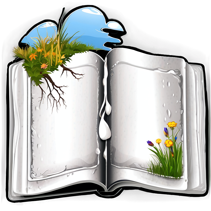 Open Book In Nature Png Ohd74 PNG Image