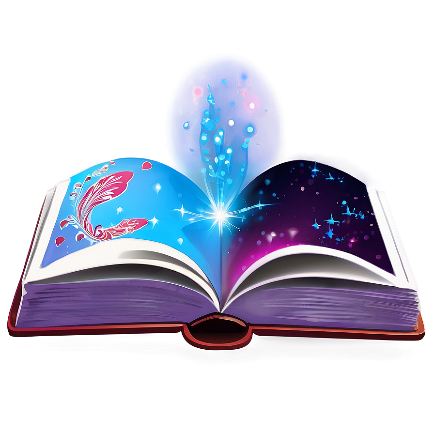 Open Book With Magic Vector Png 9 PNG Image