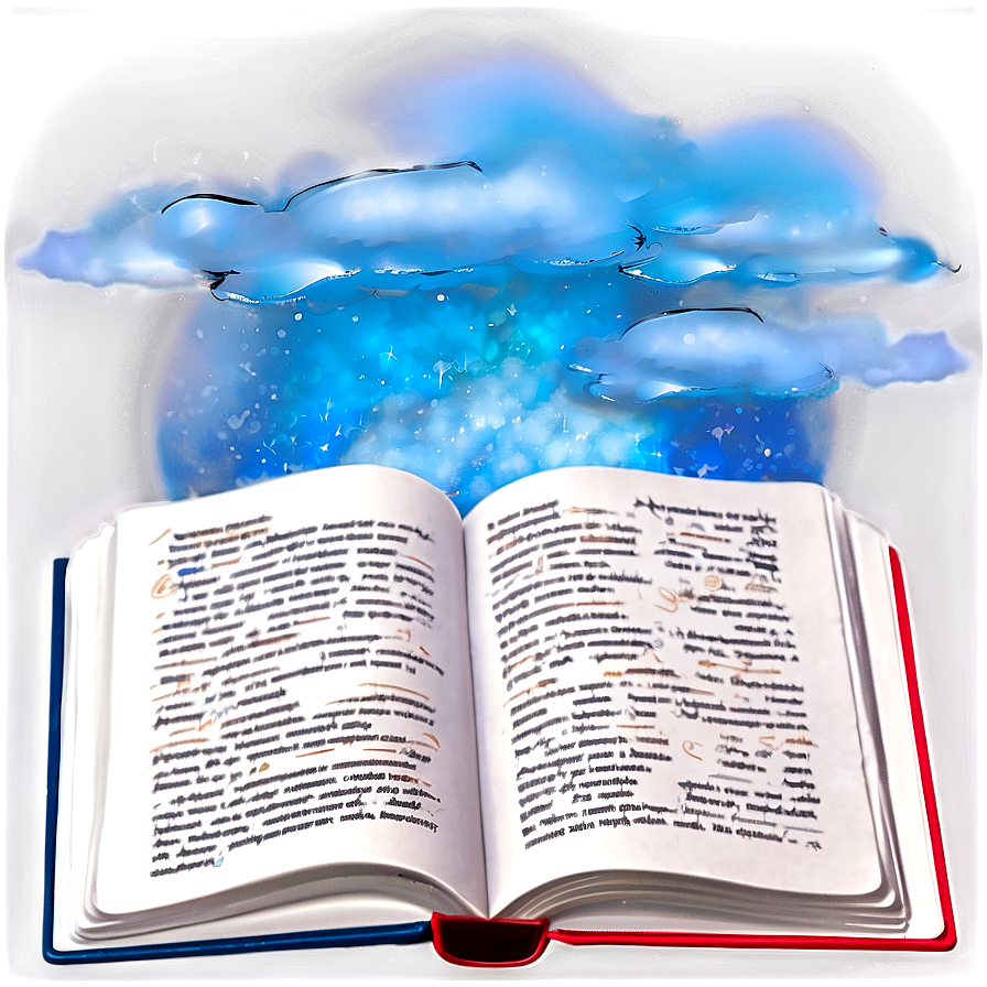 Open Book With Sky Png Tds PNG Image