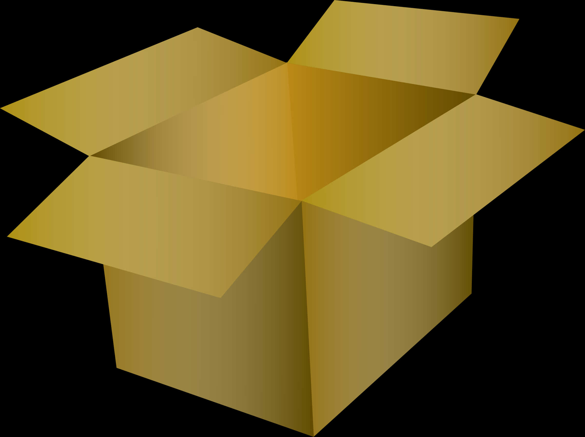 Open Cardboard Box Vector PNG Image