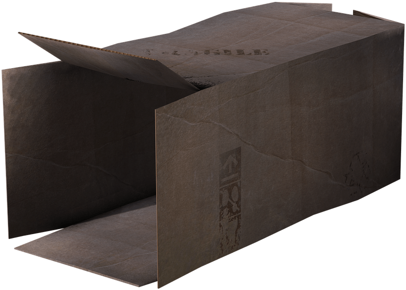 Open Cardboard Boxon Grey Background PNG Image