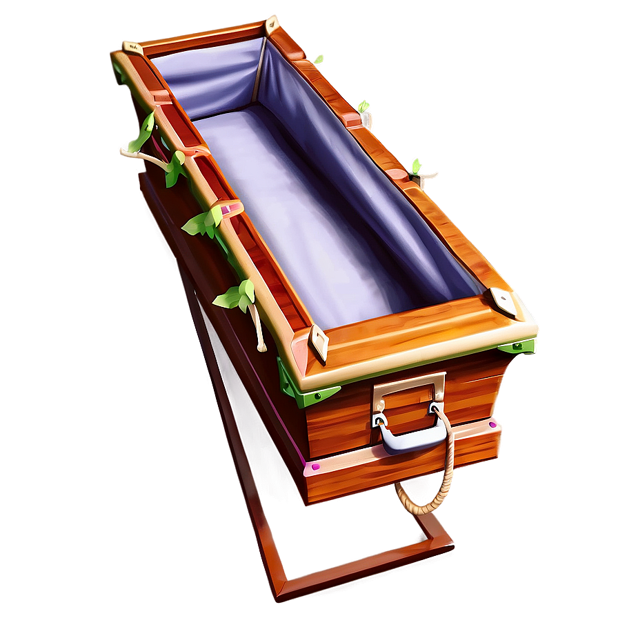 Open Coffin With Drapery Png Pon79 PNG Image