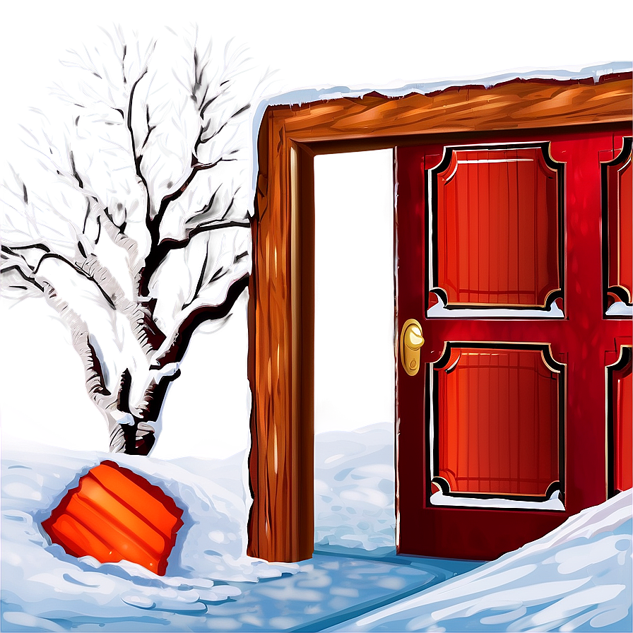 Open Door In Winter Scene Png 05242024 PNG Image