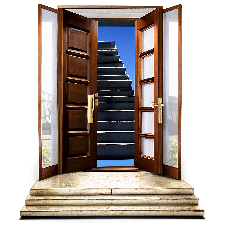 Open Door With Stairs Png Gmd PNG Image