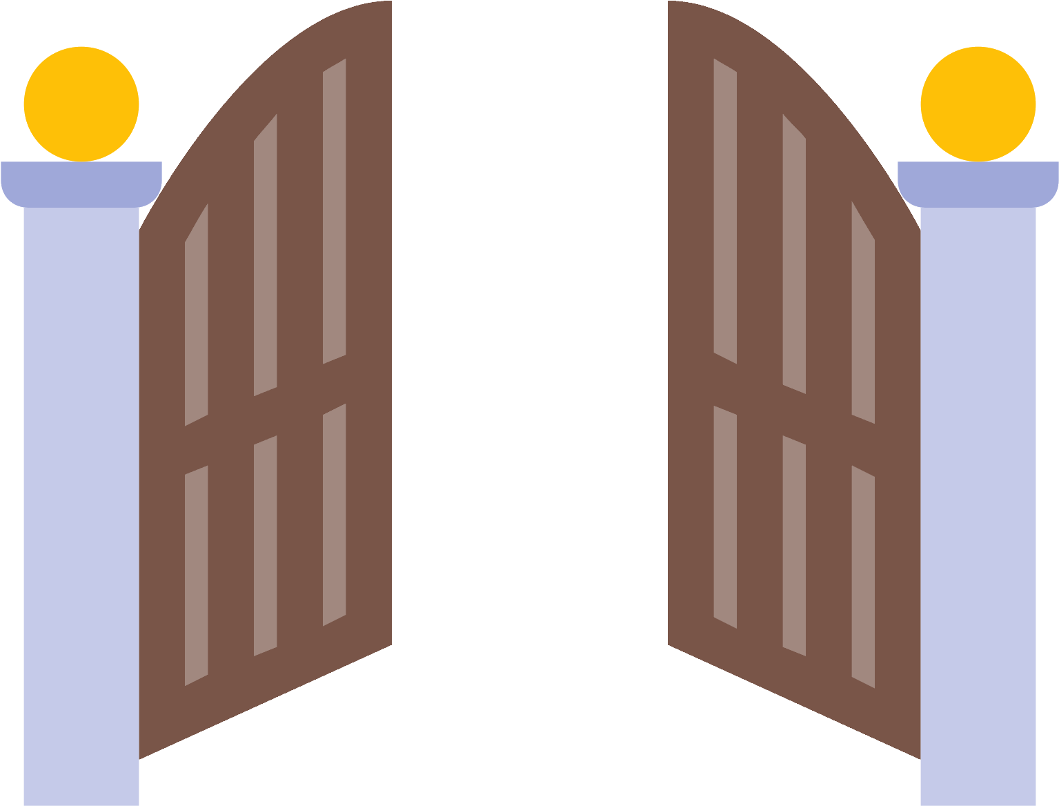 Open Garden Gate Illustration PNG Image