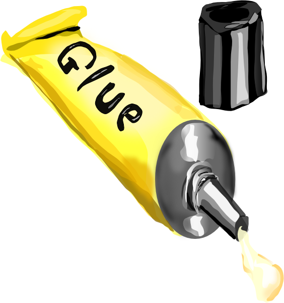 Open Glue Tube Illustration PNG Image