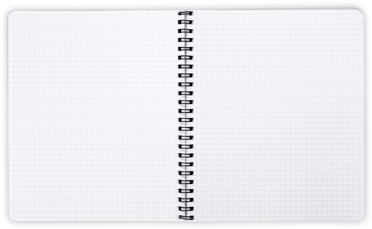 Open Graph Paper Notebook PNG Image