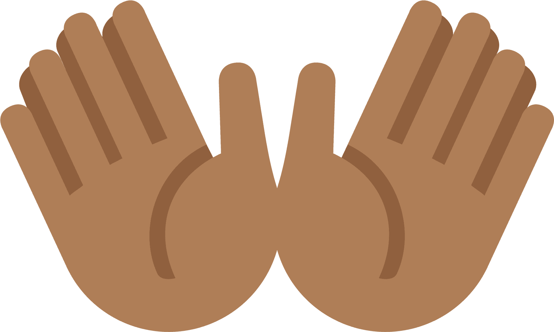 Open Hand Gesture Emoji PNG Image