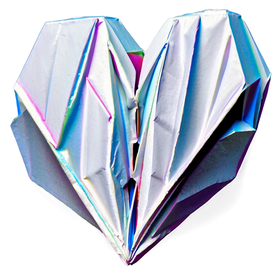 Open Heart In Origami Style Png 61 PNG Image