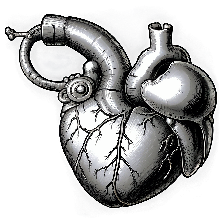 Open Heart Sketch Png Cif71 PNG Image