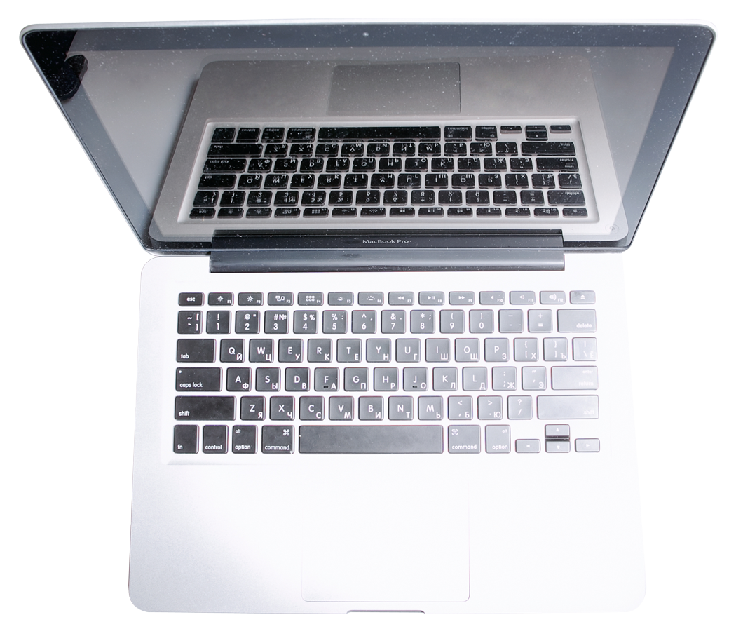 Open Mac Book Pro Top View PNG Image