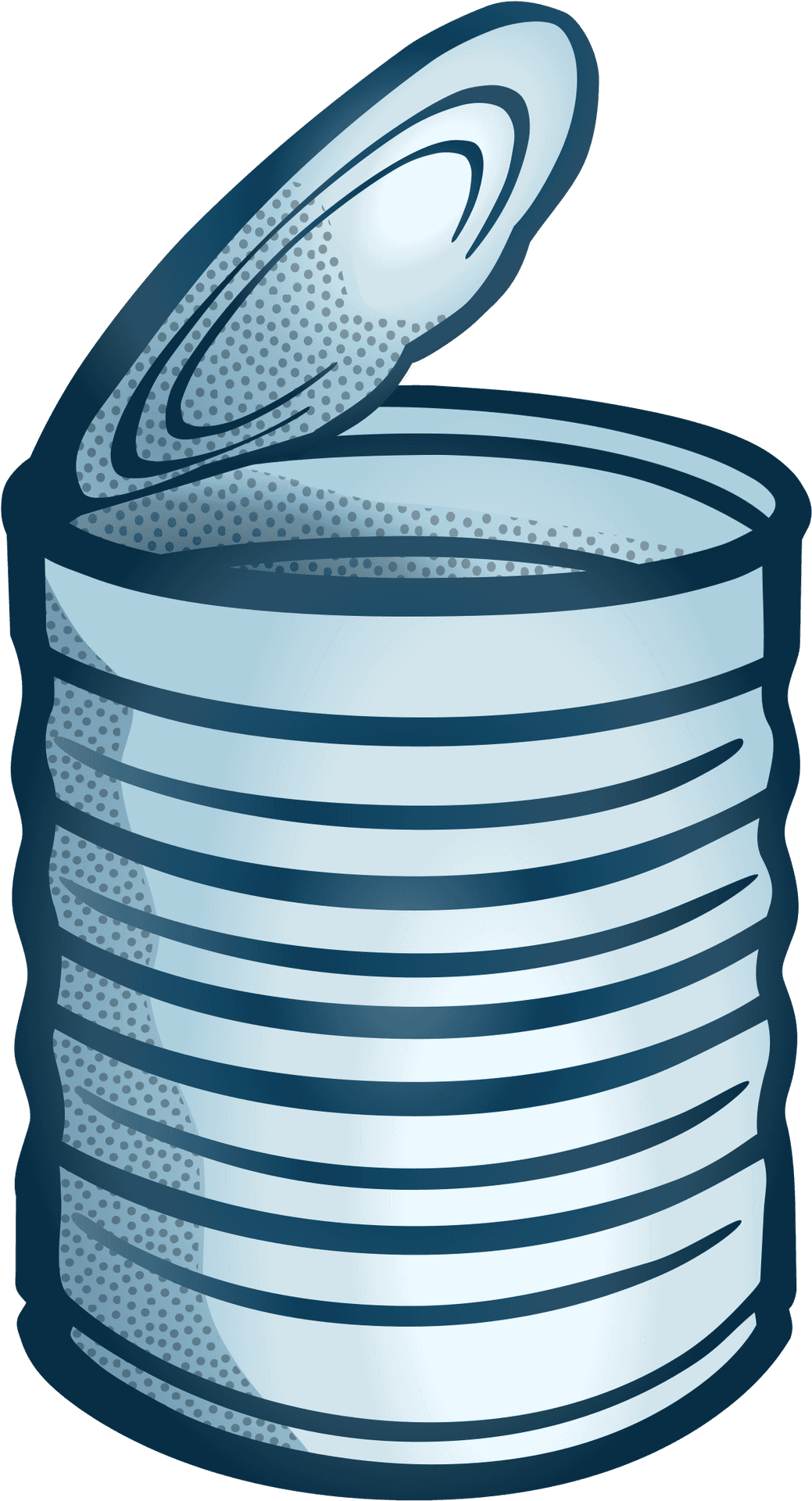 Open Metal Tin Can Illustration PNG Image