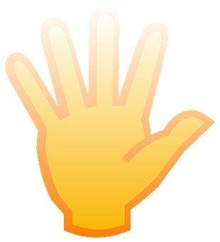 Open Palm Hand Emoji PNG Image