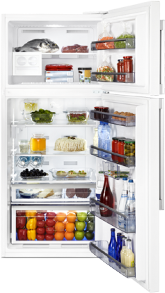 Open Refrigerator Fullof Food PNG Image