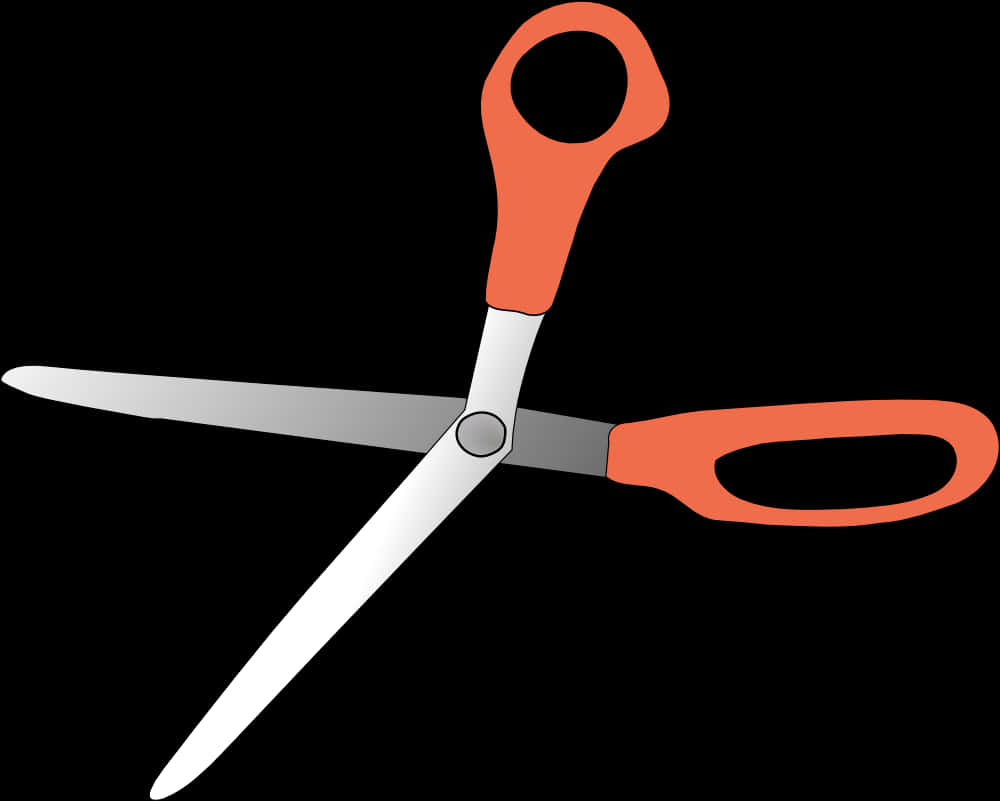 Open Scissors Vector Illustration PNG Image