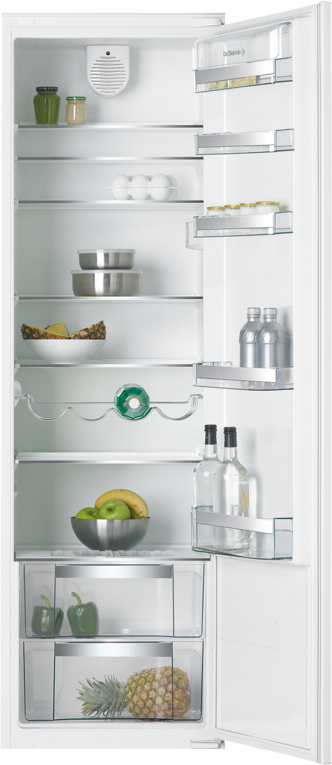 Open Single Door Refrigerator Contents PNG Image