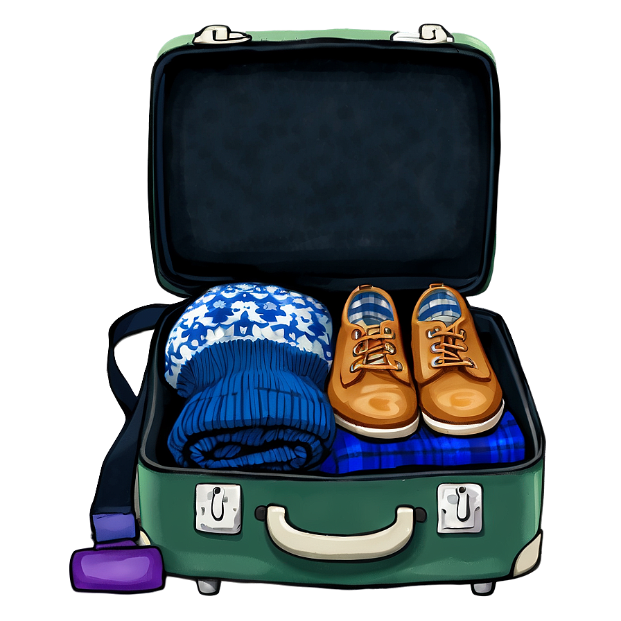 Open Suitcase For Winter Getaway Png Kim65 PNG Image