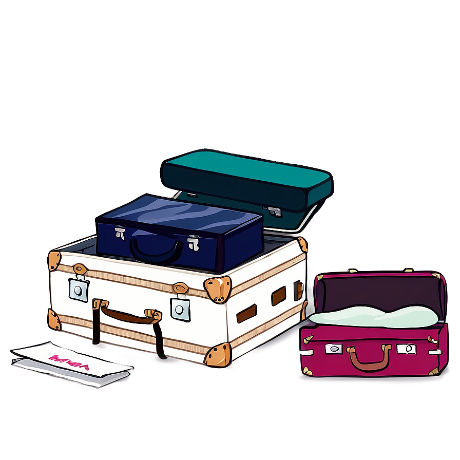 Open Suitcase On Bed Png 06212024 PNG Image