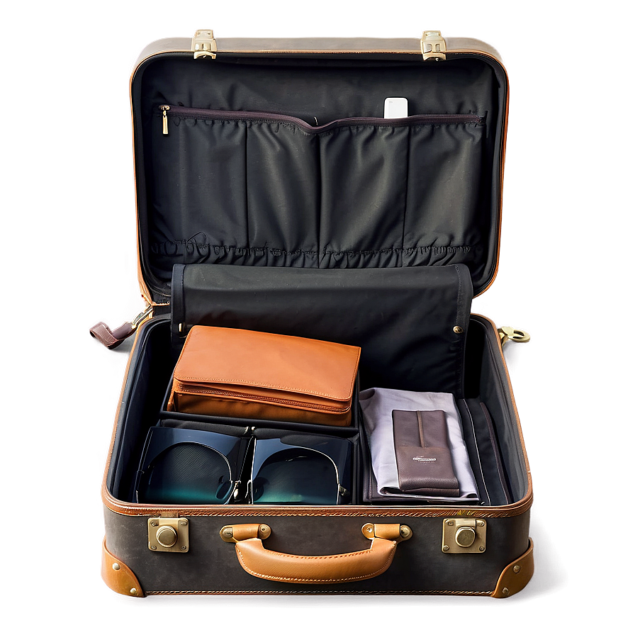 Open Suitcase With Formal Wear Png 2 PNG Image