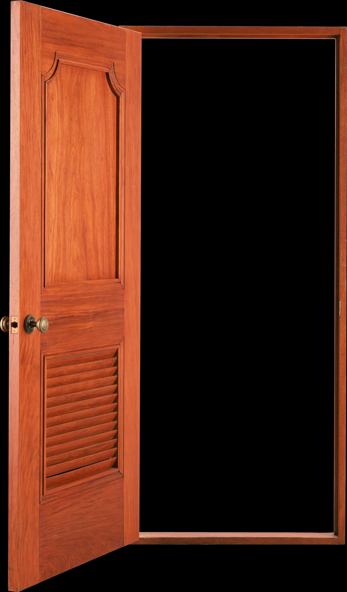 Open Wooden Door Interior Design PNG Image