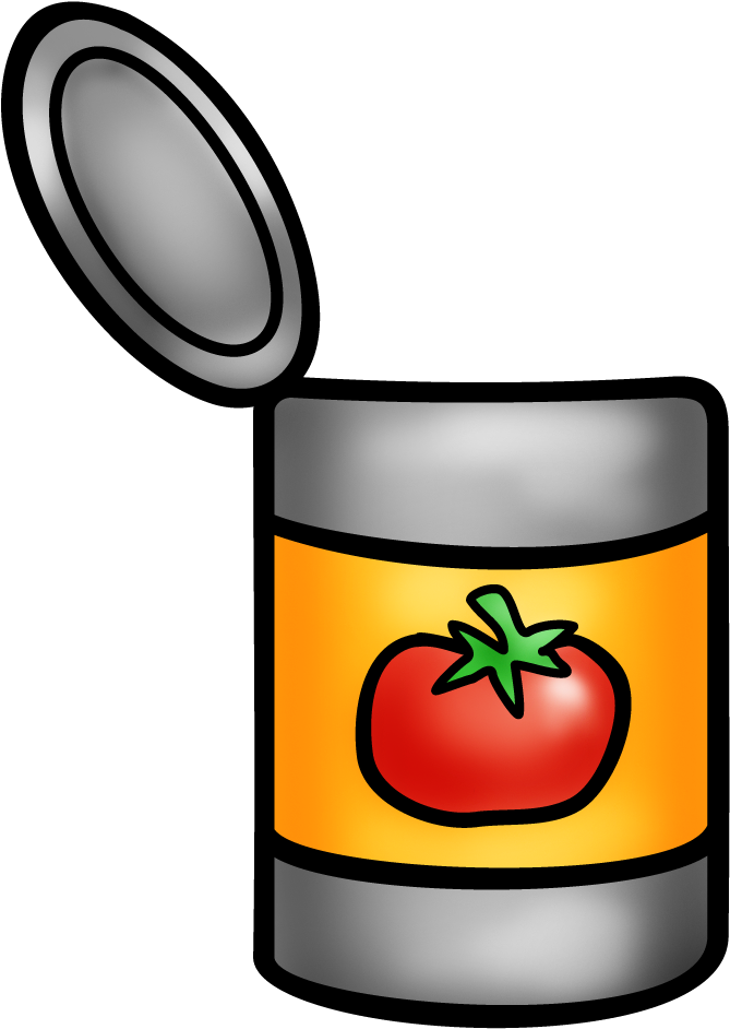 Opened Tomato Can Clipart PNG Image