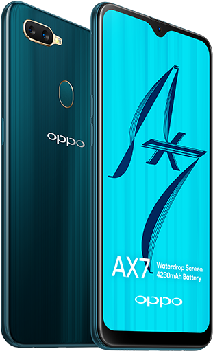 Oppo A X7 Smartphone Displayand Design PNG Image