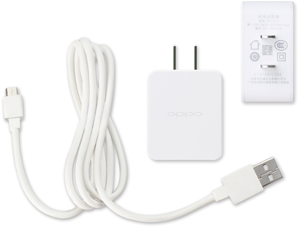 Oppo Chargerand Cable Set PNG Image