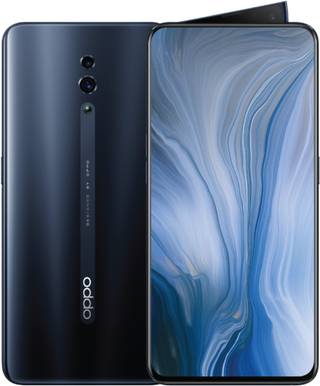 Oppo Smartphone Blue Marble Design PNG Image