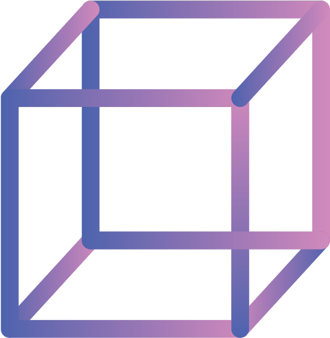 Optical Illusion Cube Graphic PNG Image