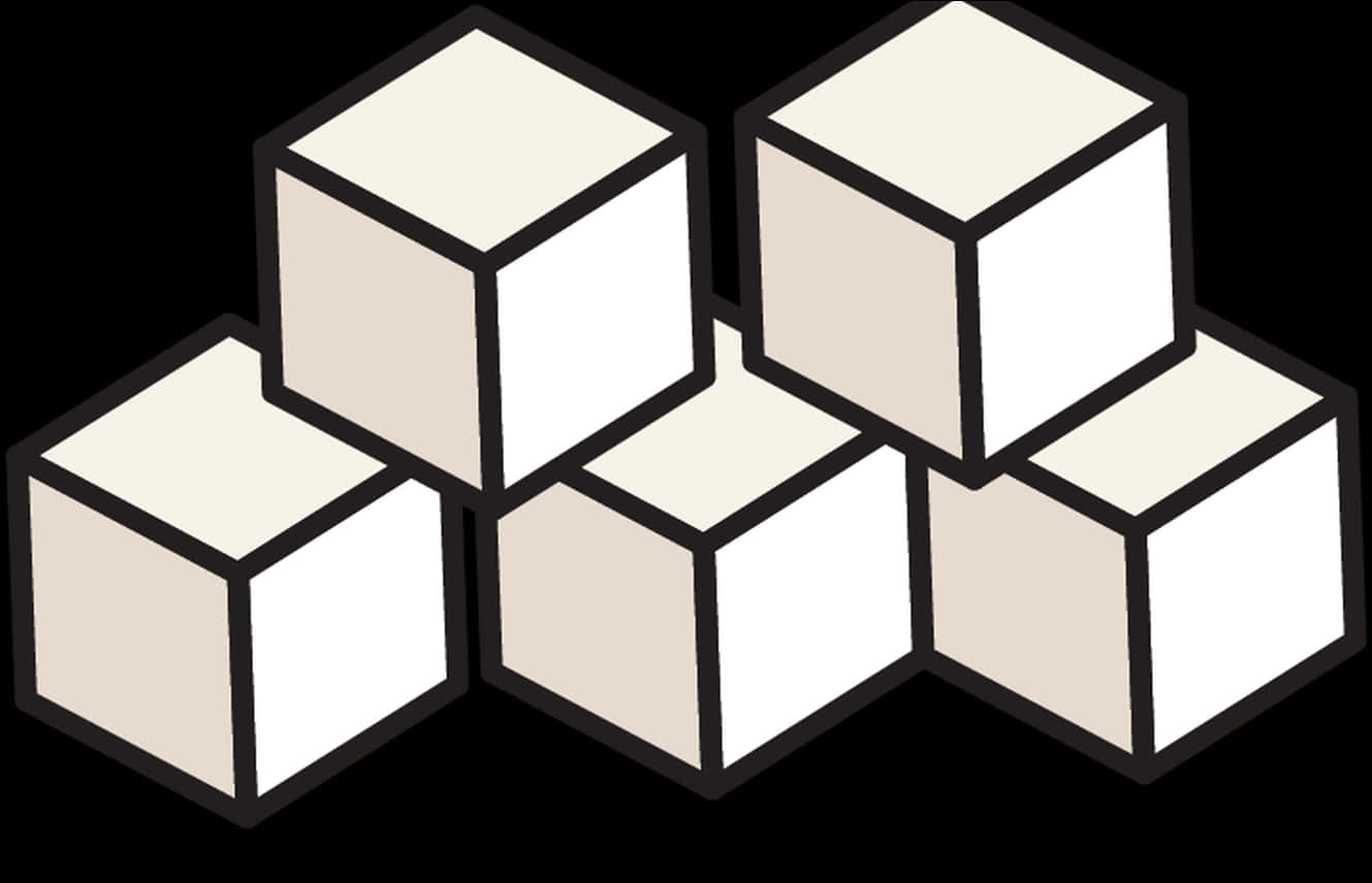 Optical Illusion Cubes Graphic PNG Image