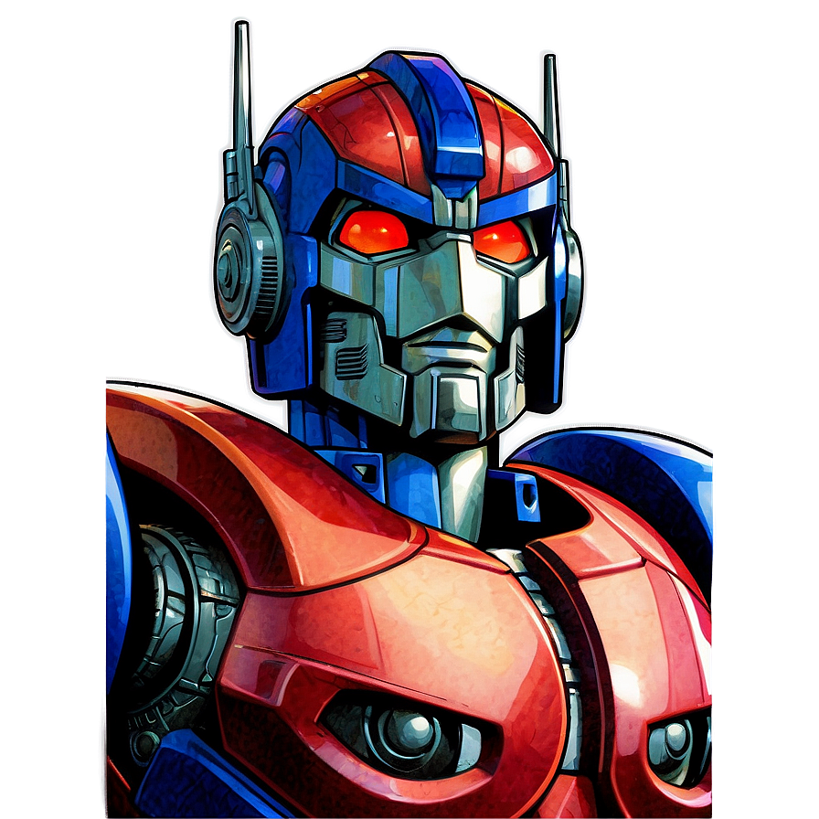 Optimus Prime Comic Book Style Png Kqr92 PNG Image