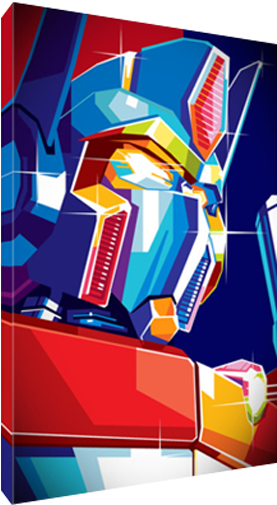 Optimus Prime Geometric Art PNG Image