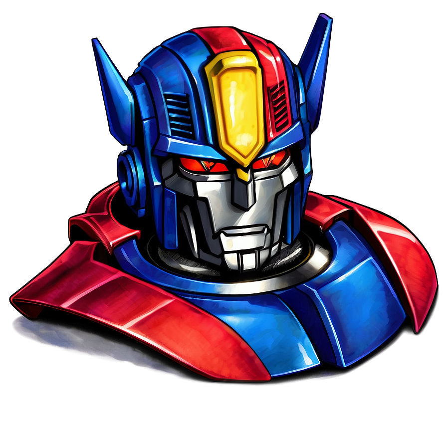 Optimus Prime With Flag Background Png 6 PNG Image