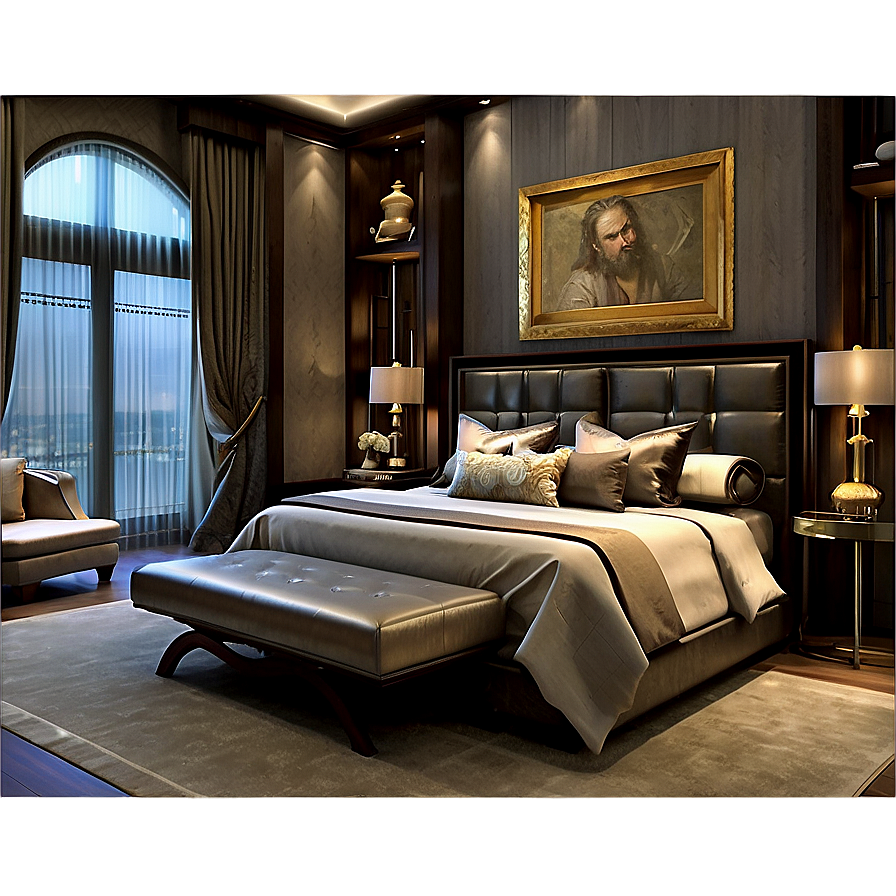 Opulent Master Bedroom Png 06252024 PNG Image