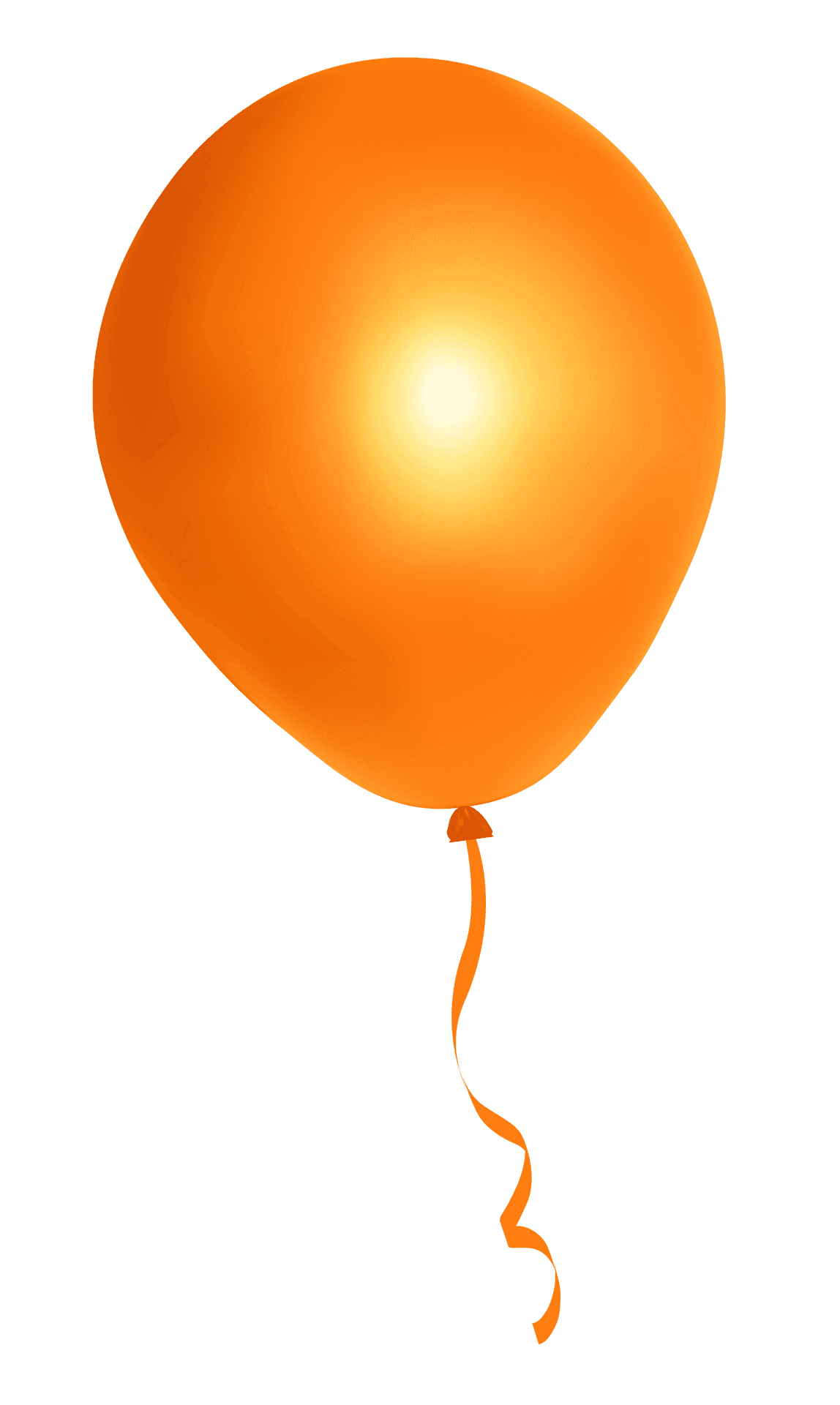 Orange Balloon Illustration PNG Image