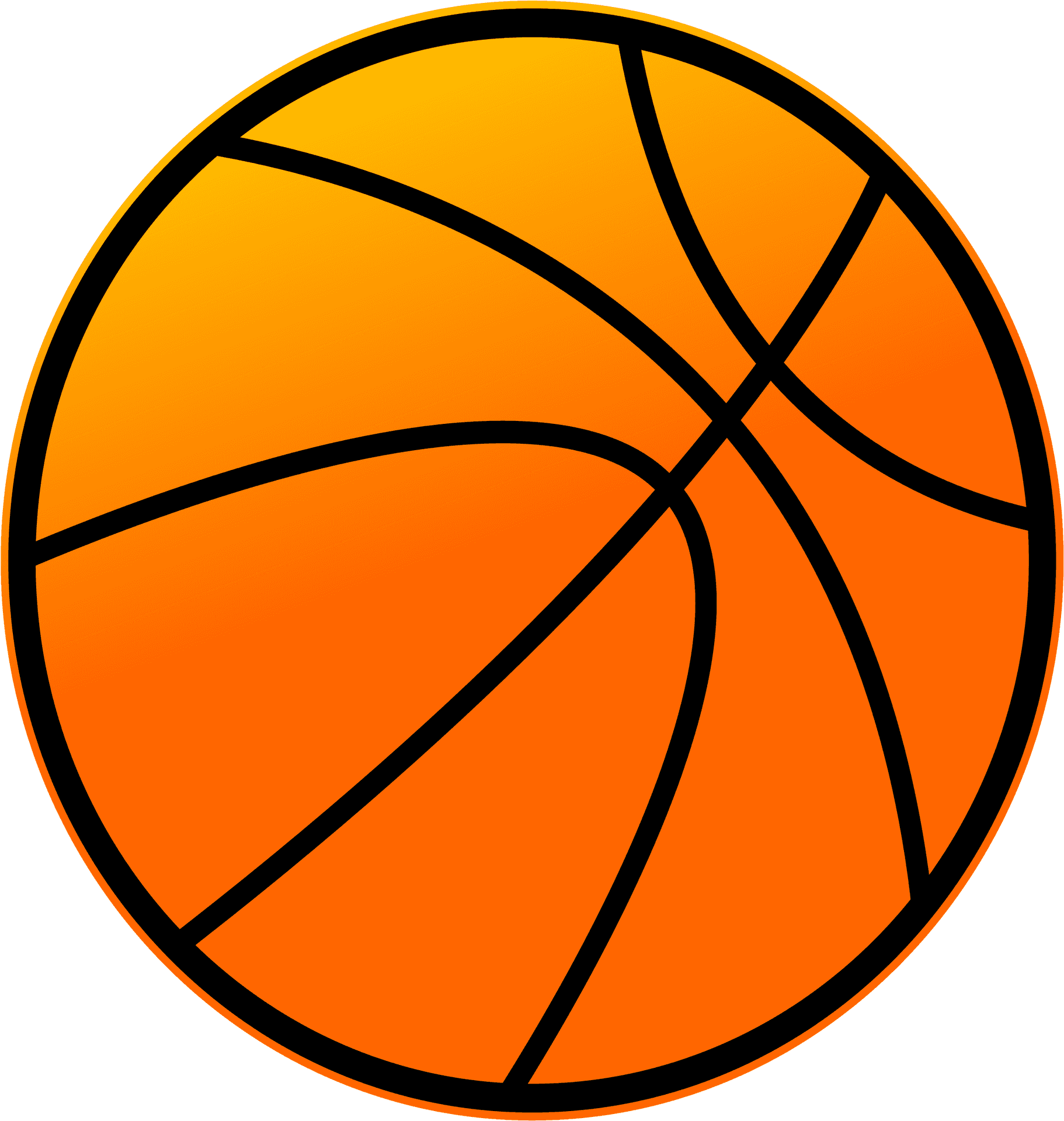 Orange Basketball Clipart PNG Image