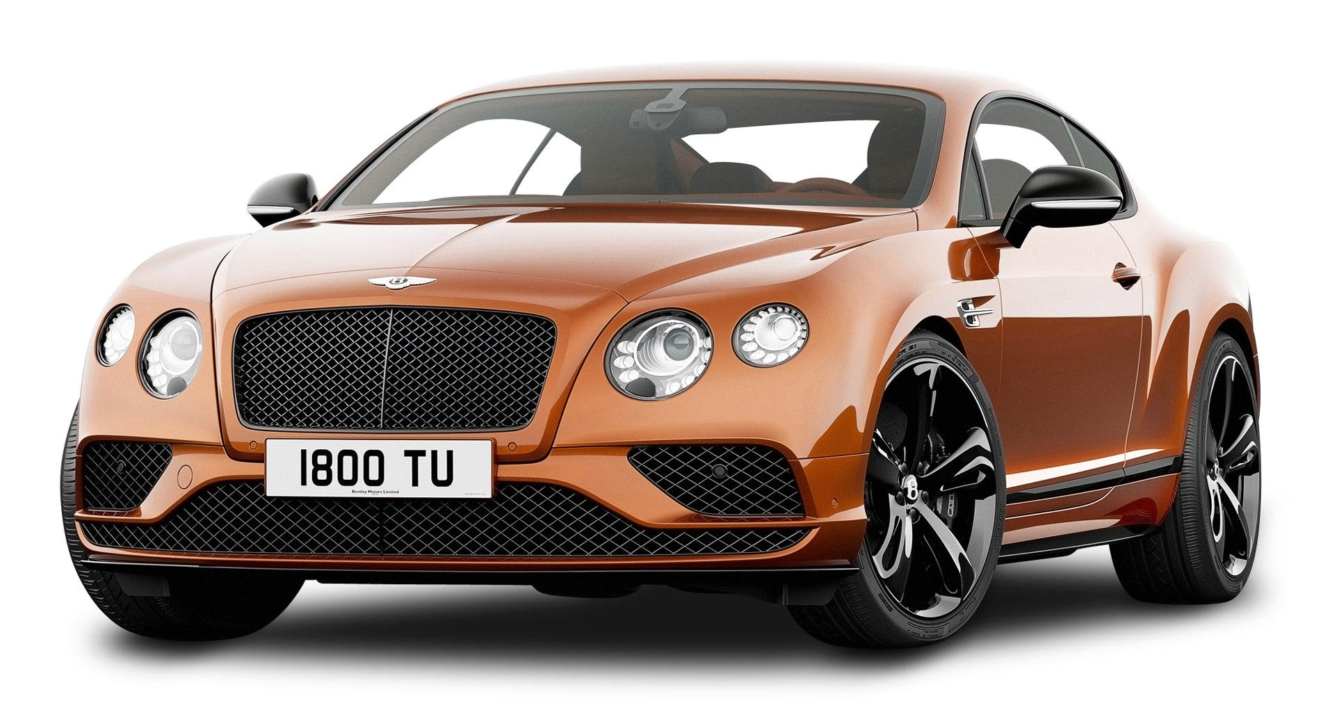 Orange Bentley Continental G T V8 PNG Image